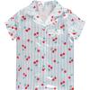 BTween Girls Satin Pajama Set 4 Pack, Short Sleeve Button-Down Sleepwear for Kids, Soft and Breathable Nightwear(Bows)