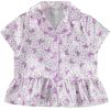 BTween Girls Satin Pajama Set 4 Pack, Short Sleeve Button-Down Sleepwear for Kids, Soft and Breathable Nightwear(Flowr)