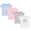 BTween Girls 4 Piece Tops Fashionable Short Sleeve T-Shirt Casual Daily Shirt for Kids Assorted Colors(Fairy)