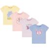 BTween Girls 4 Piece Tops Fashionable Short Sleeve T-Shirt Casual Daily Shirt for Kids Assorted Colors(Seren)