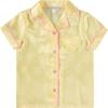 BTween Girls Satin Pajama Set 4 Pack, Short Sleeve Button-Down Sleepwear for Kids, Soft and Breathable Nightwear(Daisy)
