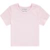 BTween Active Girls T-Shirts 3 Pack – Short Sleeve Ribbed Crewneck Tees, Soft Stretch Casual Everyday Tops for Girls(Coton)