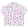 BTween Girls Pajama Set 4 Pack Short Sleeve Button-Down Sleepwear with Shorts, Soft Brushed ITY Fabric(Bows)