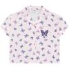BTween Girls Pajama Set 4 Pack Short Sleeve Button-Down Sleepwear with Shorts, Soft Brushed ITY Fabric(Butfl)
