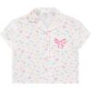 BTween Girls Pajama Set 4 Pack Short Sleeve Button-Down Sleepwear with Shorts, Soft Brushed ITY Fabric(Ditsy)