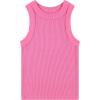 Girls 4 Pack Ribbed Tank Tops Sleeveless Cotton Blend Tees for Everyday Wear, Layering, or Summer Outfits (Sizes 4-14)(Grey)