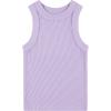 Girls 4 Pack Ribbed Tank Tops Sleeveless Cotton Blend Tees for Everyday Wear, Layering, or Summer Outfits (Sizes 4-14)(Grey)
