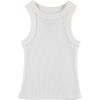 Girls 4 Pack Ribbed Tank Tops Sleeveless Cotton Blend Tees for Everyday Wear, Layering, or Summer Outfits (Sizes 4-14)(Lilac)