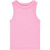 Girls 4 Pack Ribbed Tank Tops Sleeveless Cotton Blend Tees for Everyday Wear, Layering, or Summer Outfits (Sizes 4-14)(Yellow)