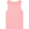 Girls 4 Pack Ribbed Tank Tops Sleeveless Cotton Blend Tees for Everyday Wear, Layering, or Summer Outfits (Sizes 4-14)(Yellow)