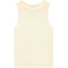 Girls 4 Pack Ribbed Tank Tops Sleeveless Cotton Blend Tees for Everyday Wear, Layering, or Summer Outfits (Sizes 4-14)(Yellow)