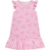 BTween Girls Nightgowns 3 Pack Soft Ruffle Sleeve Sleep Shirts, Brushed ITY Fabric, Floral & Heart Prints(Purpl)