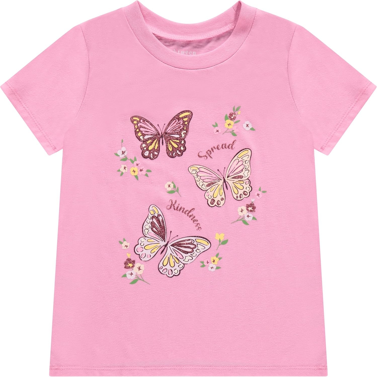 image:imageBTween Girls 4 Piece Tops Fashionable Short Sleeve TShirt Casual Daily Shirt for Kids Assorted ColorsJetst