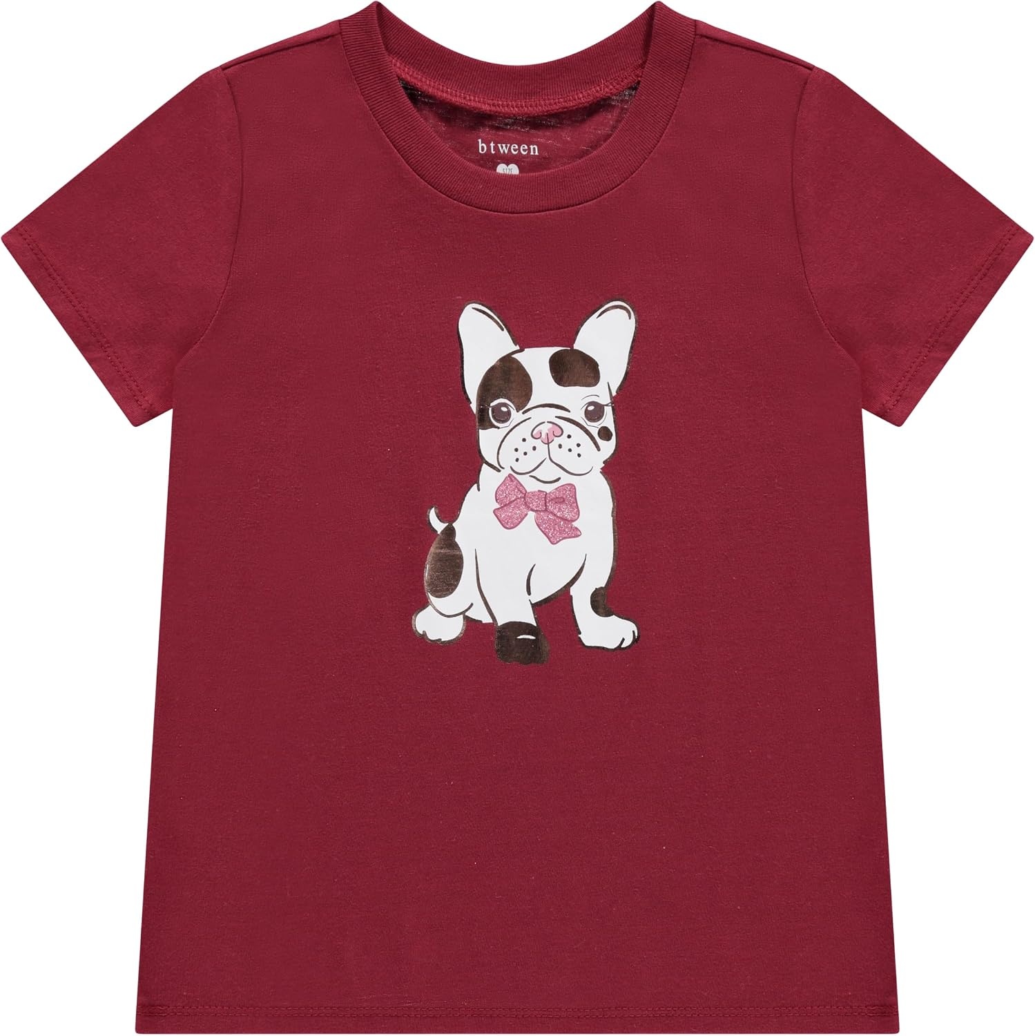 image:imageBTween Girls 4 Piece Tops Fashionable Short Sleeve TShirt Casual Daily Shirt for Kids Assorted ColorsRuby