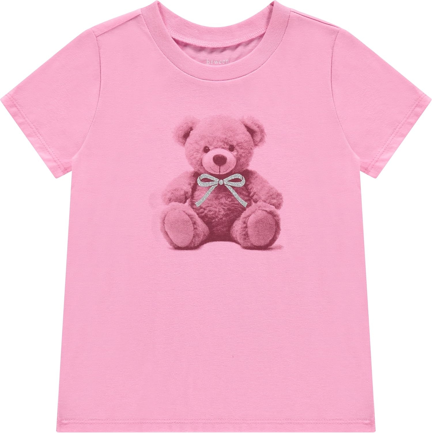 image:imageBTween Girls 4 Piece Tops Fashionable Short Sleeve TShirt Casual Daily Shirt for Kids Assorted ColorsRuby